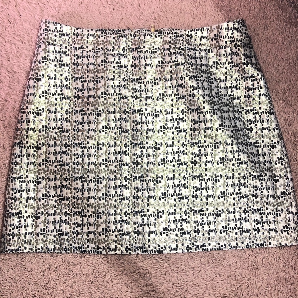 H&M shimmer gold black mini skirt
